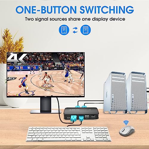 4K KVM Switch HDMI 2 Port Box - Image 6