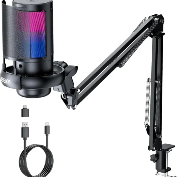 Gaming USB Microphone with RGB Arm